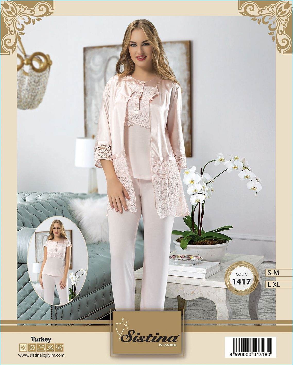 Sistina Koton-Likra 3'lü İç Giyim Seti Sistina 1417 - Görsel 2