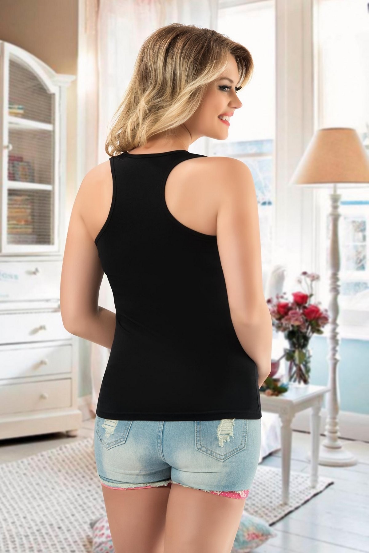 Pamuklu Dar Kesim Sporcu Atlet Anıt 2996 - Siyah