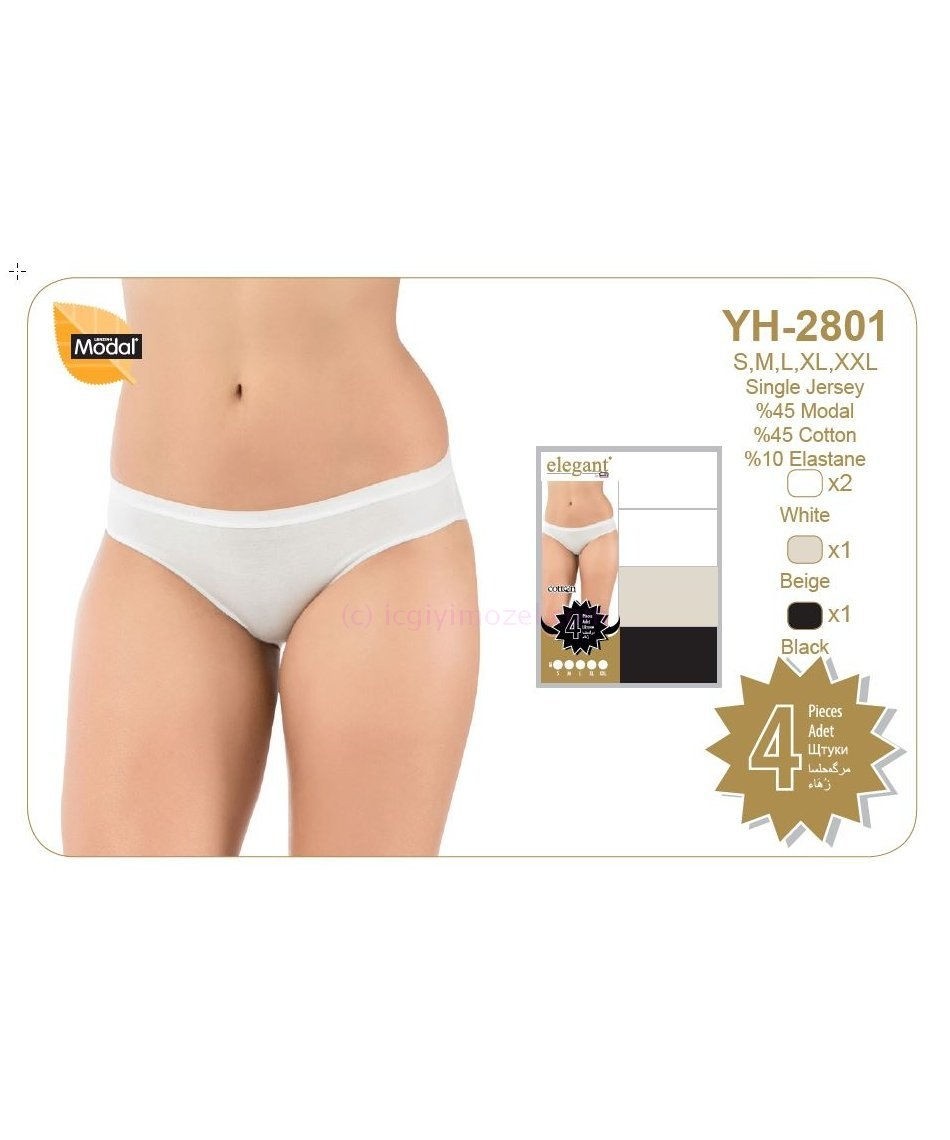 Yüksek Pamuk Oranı Dikişsiz Slip Külot Öztaş 2801 - Beyaz