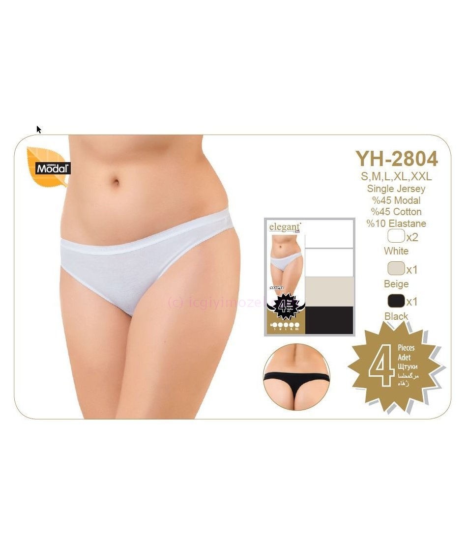 Minimal İp Detaylı String Külot Öztaş 2804 - Beyaz