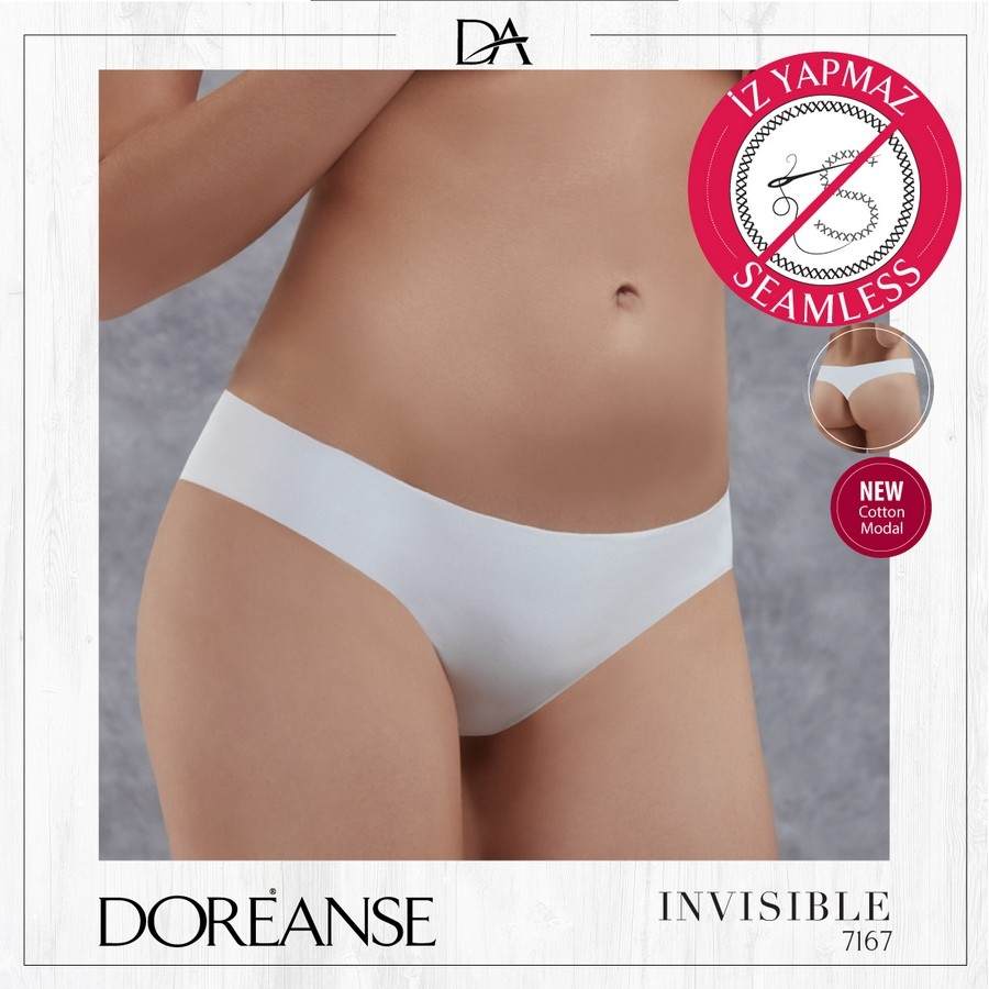 Pamuklu ve Modal Karışımlı Slip Külot Doreanse 7167 - Beyaz