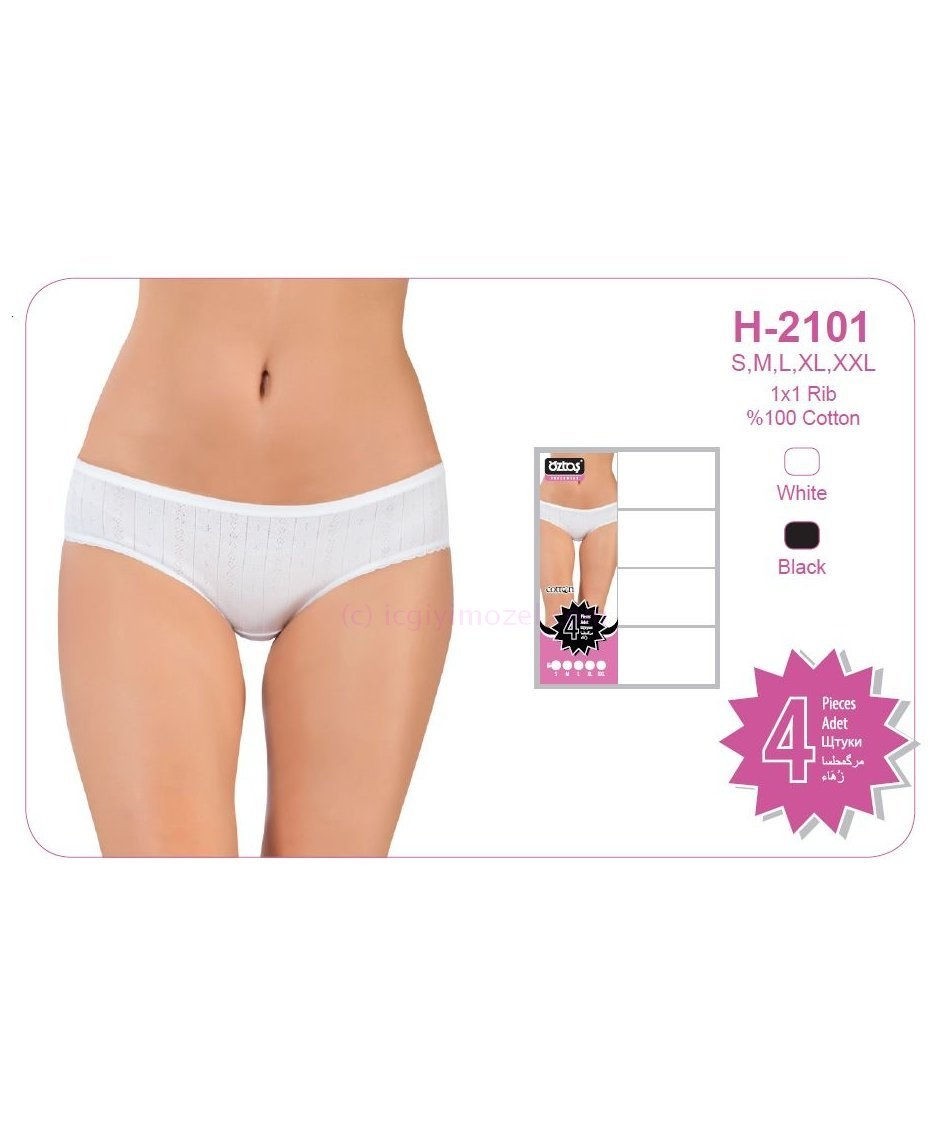 Öztaş Pamuklu Yüksek Bel Bikini Külot Öztaş 2101 - Görsel 2