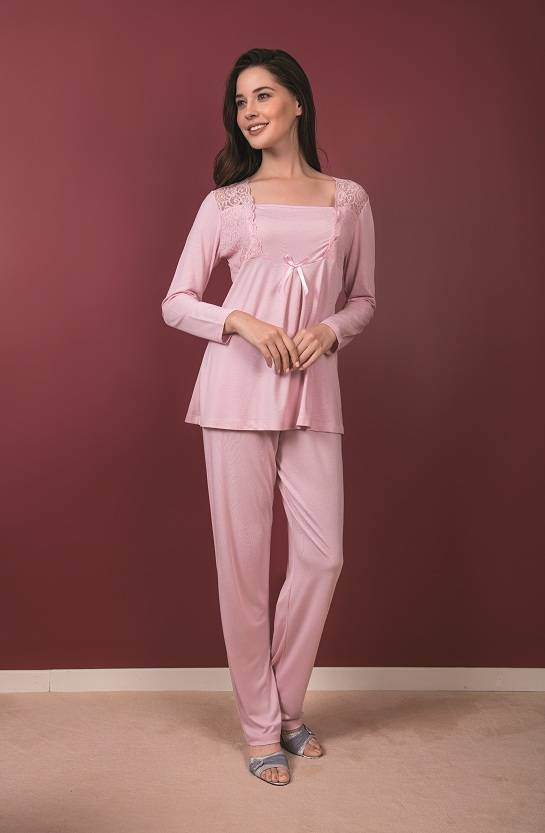 Yumuşak Viskon Hamile Pijama Takımı Yeni İnci 184 - Görsel