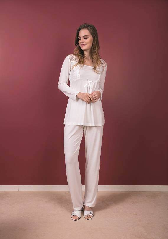 Yeni İnci Yumuşak Viskon Hamile Pijama Takımı Yeni İnci 184 - Görsel 6
