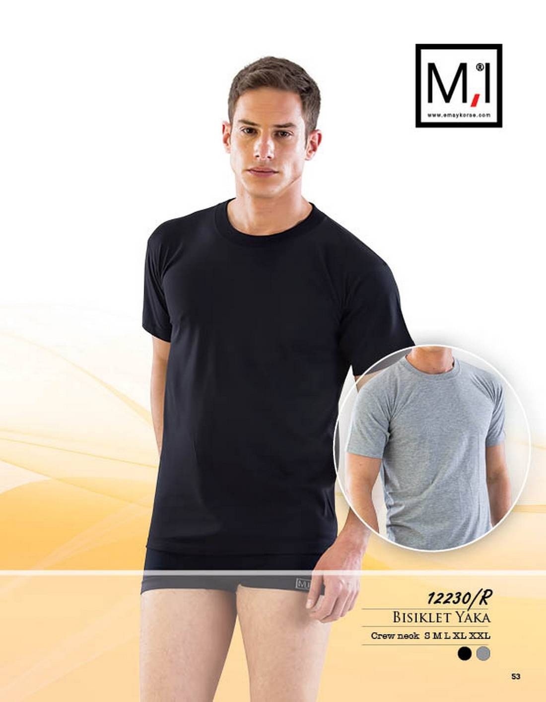 Emay Ribana Kesim Beyaz Erkek Atlet Emay 12230 - Görsel 5