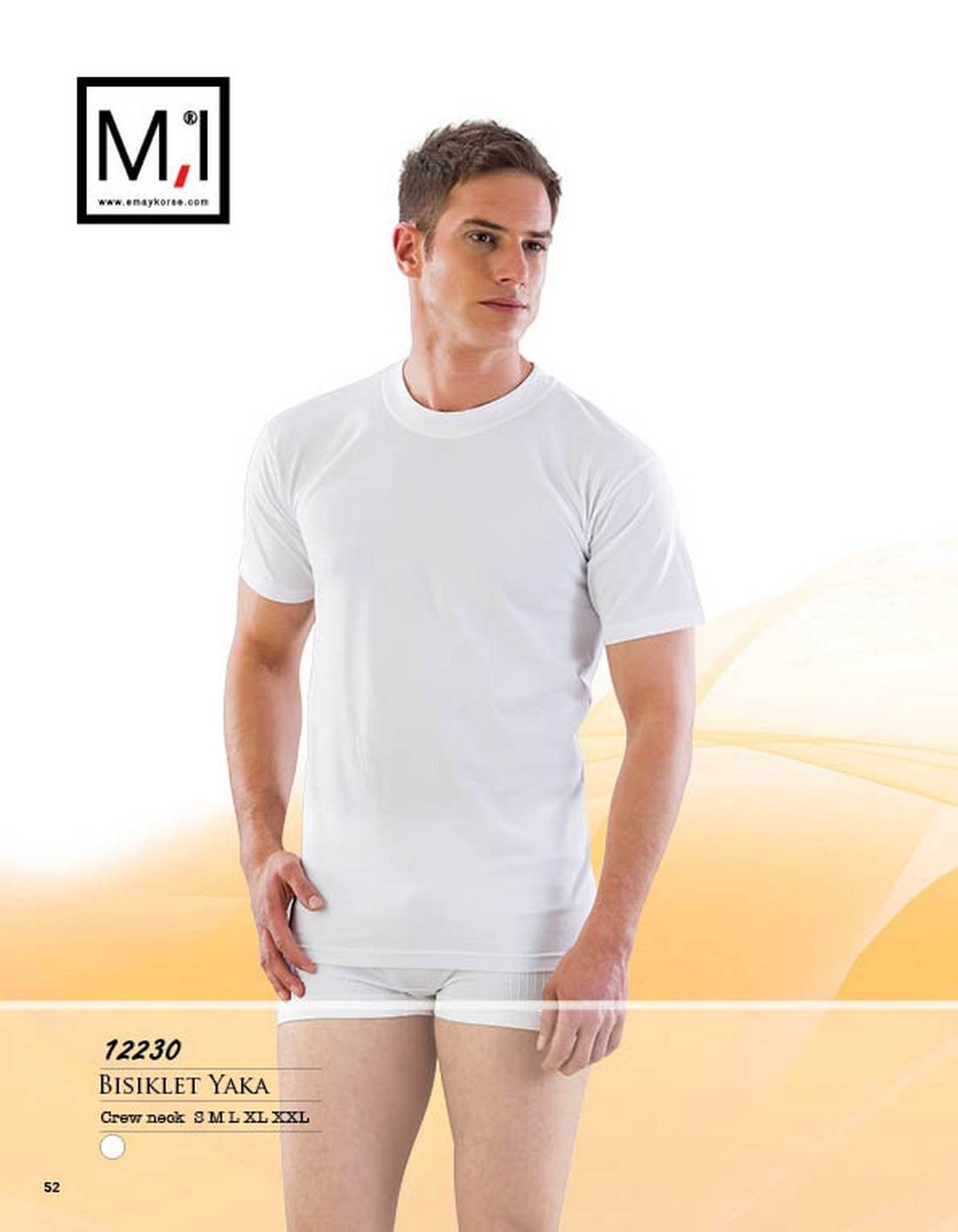 Ribana Kesim Beyaz Erkek Atlet Emay 12230 - Beyaz