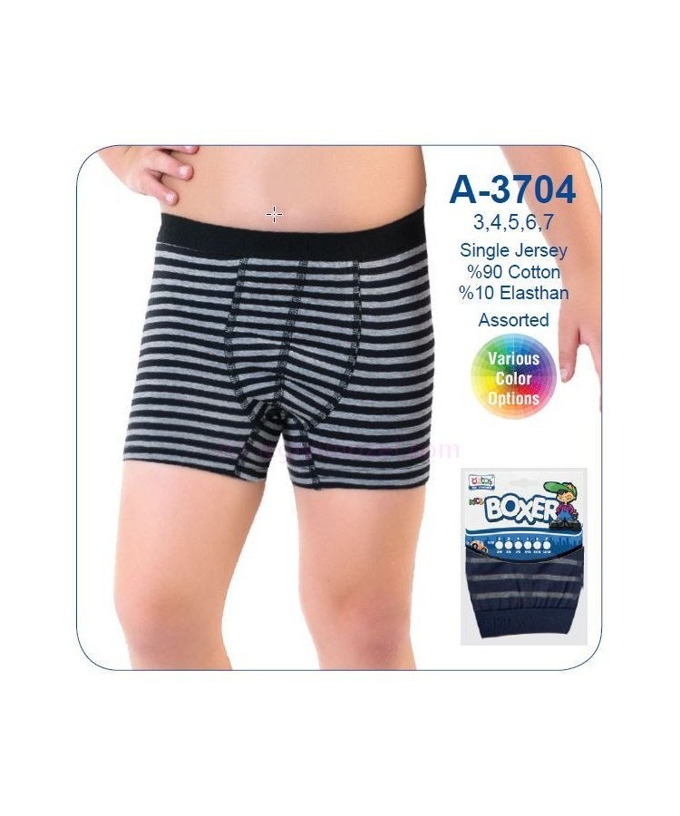 Pamuklu Esnek Çizgili Boxer Öztaş 3704 - Renkli