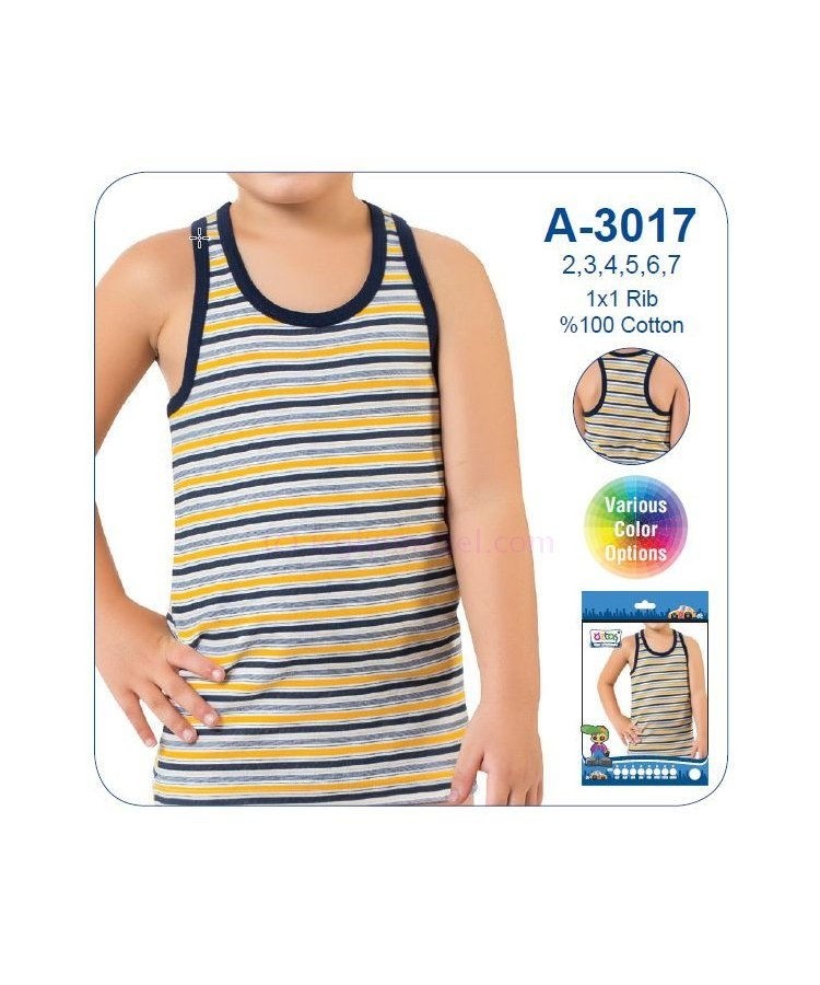 Pamuklu Yumuşak Çizgili Atlet Öztaş 3017 - Görsel