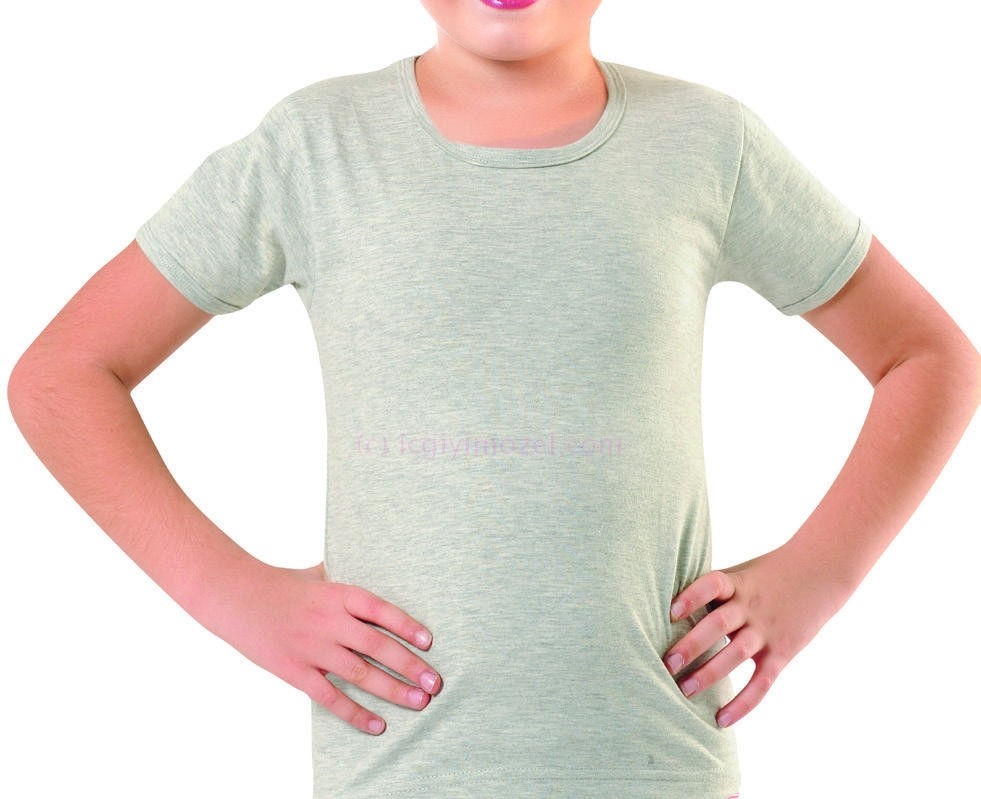 Pamuklu Esnek Düz Çizgili Çocuk Atlet Öztaş 3053 - Renkli