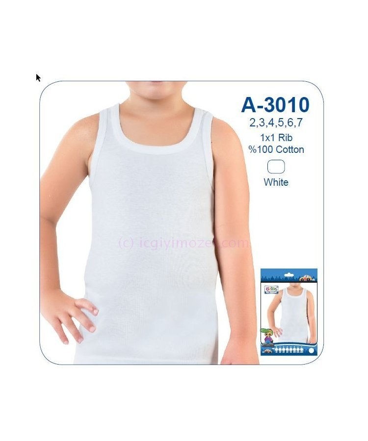 Pamuklu Rahat Kesim Çocuk Atlet Öztaş 3010 - Görsel