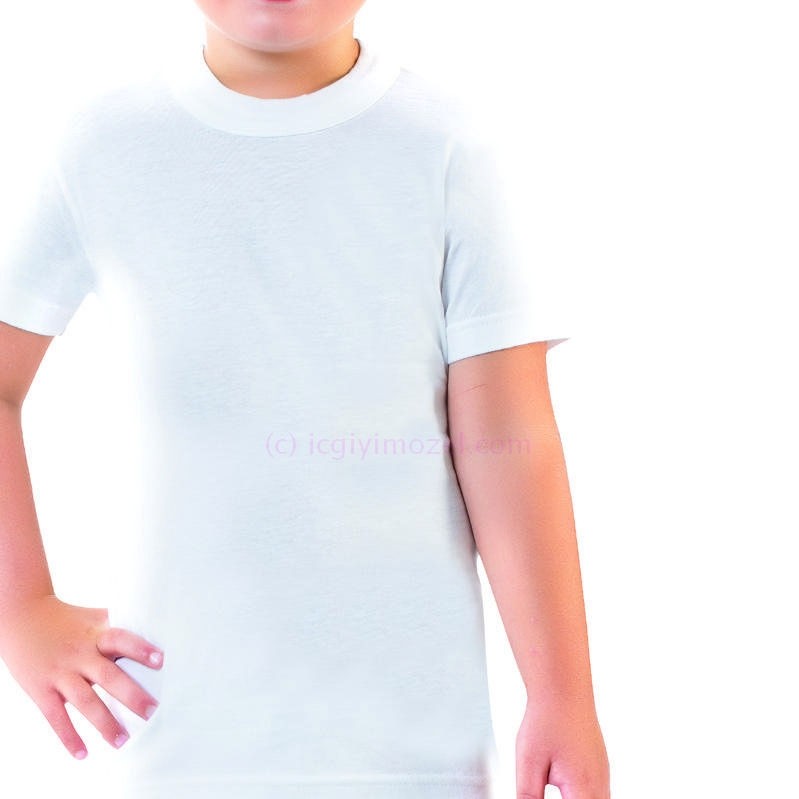 Pamuklu Sıfır Yaka Erkek Çocuk Atlet Öztaş 3003 - Görsel