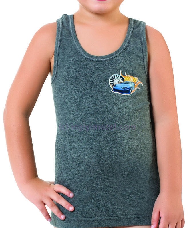 Pamuklu Dayanıklı Çocuk Atlet Öztaş 3016 - Renkli