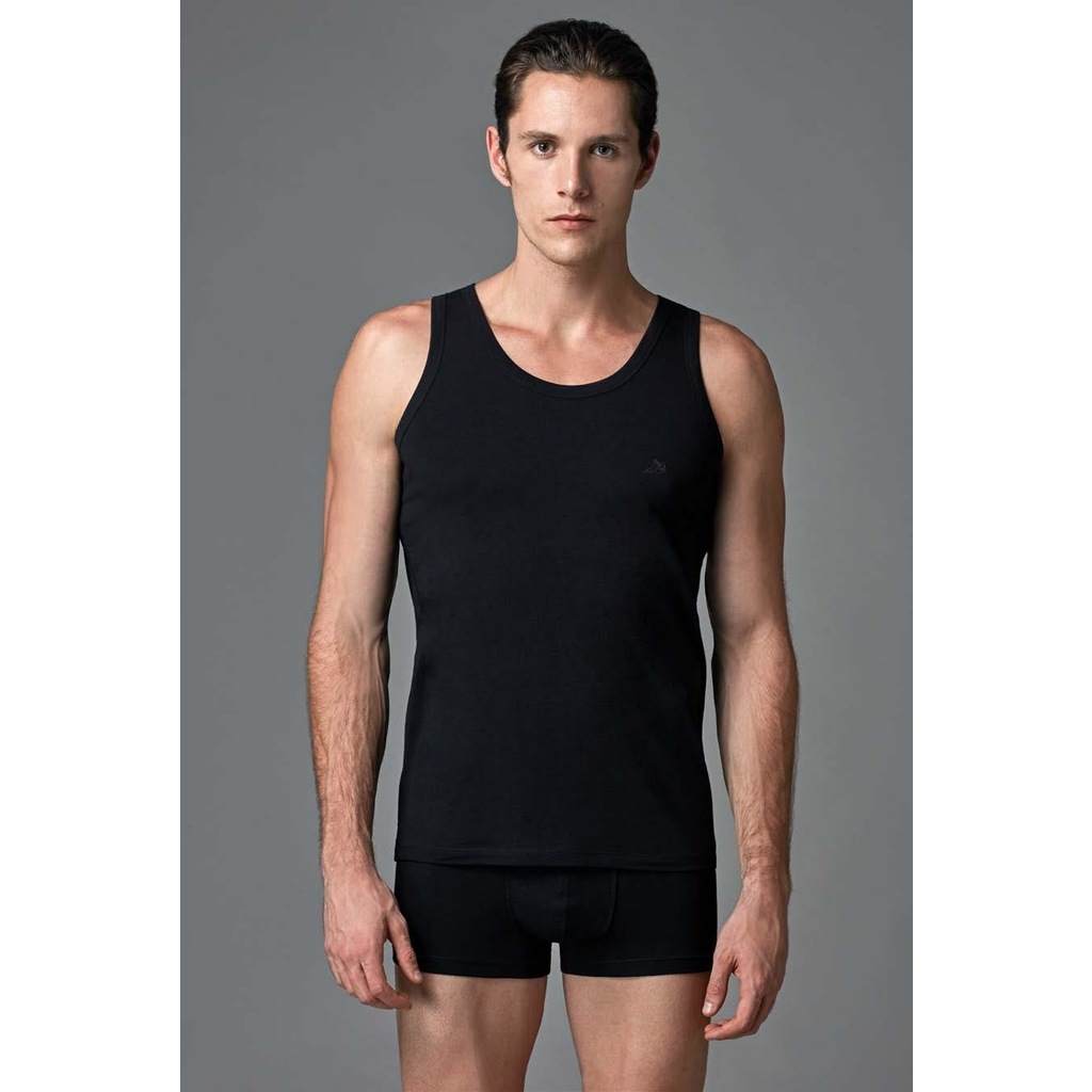 Pamuklu Esnek Askılı Atlet 2 li Eros 001 - Siyah