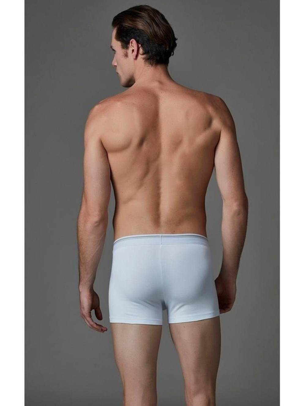 Yumuşak Modal Dikişli Erkek Boxer Eros 008 - Beyaz