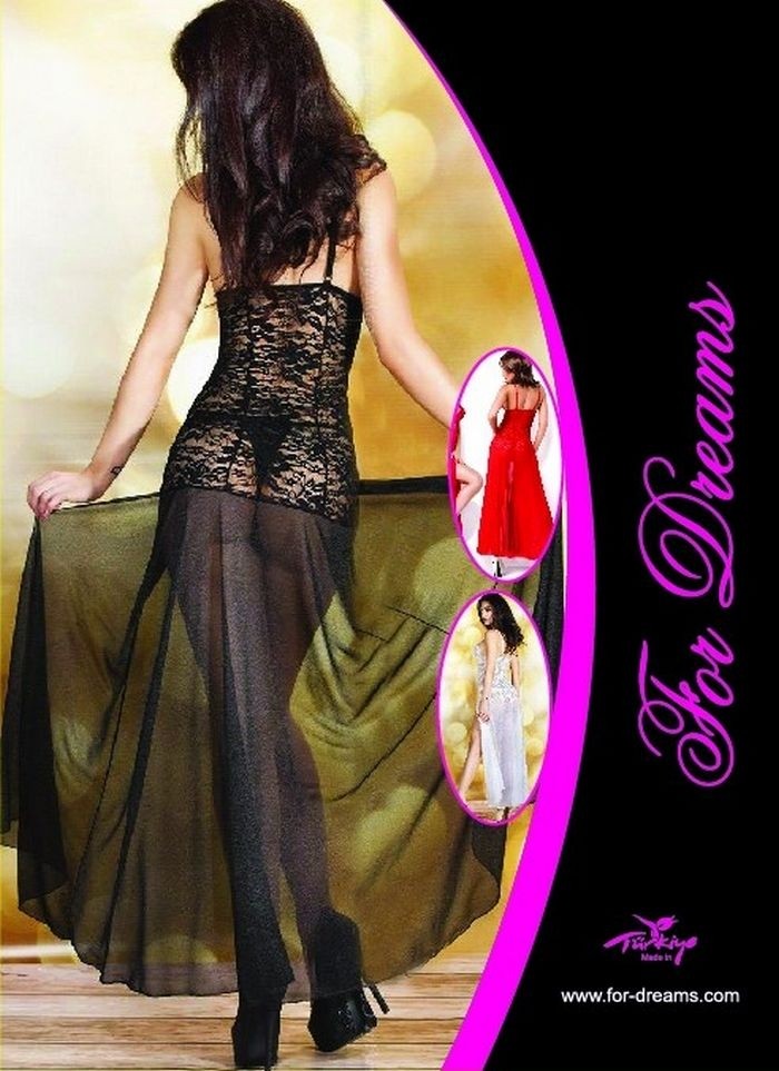 For Dreams Dantel Tül Dekolteli Bond Takım For Dreams 8097 - Görsel 2