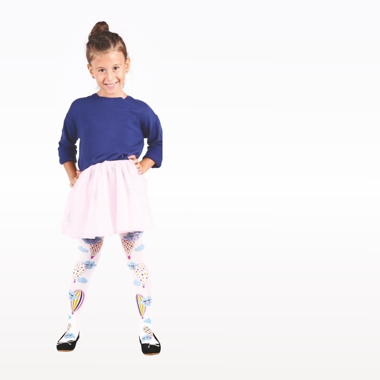 Pamuklu Kaydırmaz Taban Külotlu Çorap Daymod 2125070 - Beyaz