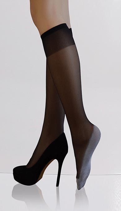 Düşük Denye Kadın Dizaltı Çorap Daymod 1211013 - Siyah