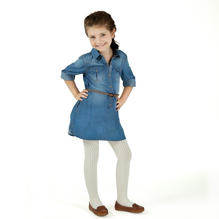 Yüksek Pamuk Oranı Kaydırmaz Tabana Sahip Çocuk Külotlu Çorap Daymod 2112013 - Beyaz