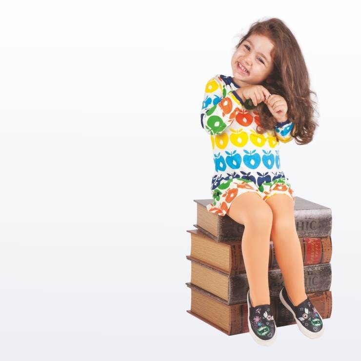 Daymod Kaydırmaz Tabanlı Pamuklu Çocuk Külotlu Çorap Daymod 2112001 - Görsel 21