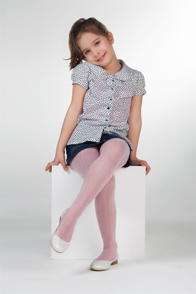 Yüksek Pamuk Oranı Kaydırmaz Çocuk Külotlu Çorap Daymod 2122007 - Kemik