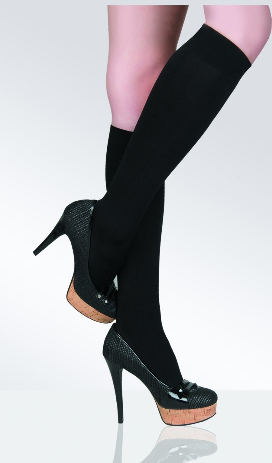 Düşük Denye Saten Dizaltı Çorap Daymod 1212002 - Siyah