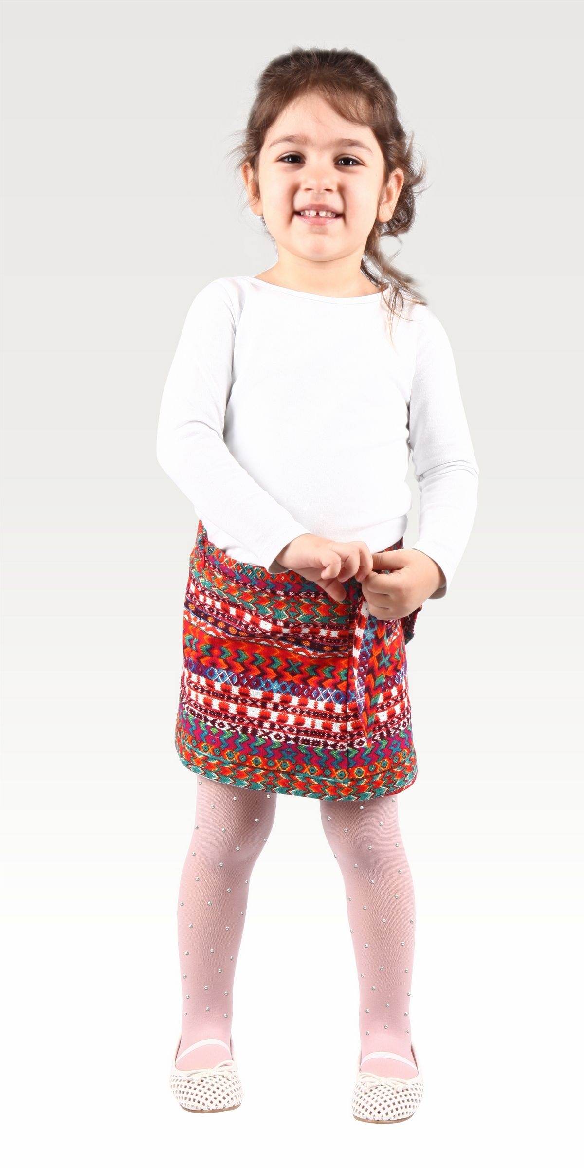 Daymod Tül File Taşlı Pamuklu Çocuk Külotlu Çorap Daymod 2144002