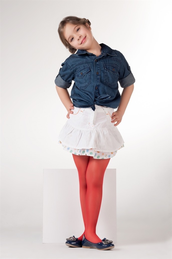 Pamuklu Kaydırmaz Taban Çocuk Külotlu Çorap Daymod 2111001 - Naturel