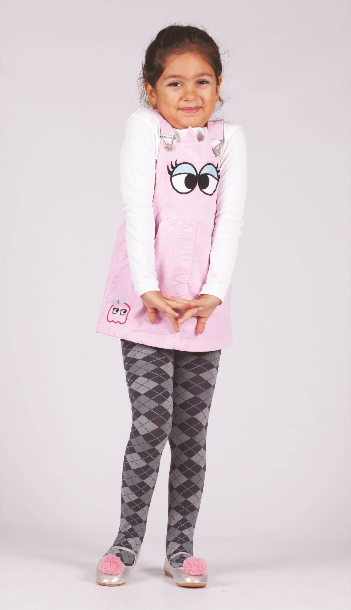 Kaydırmaz Tabanlı Pamuklu Çocuk Külotlu Çorap Daymod 2122047 - Siyah-Kırmızı-Gri