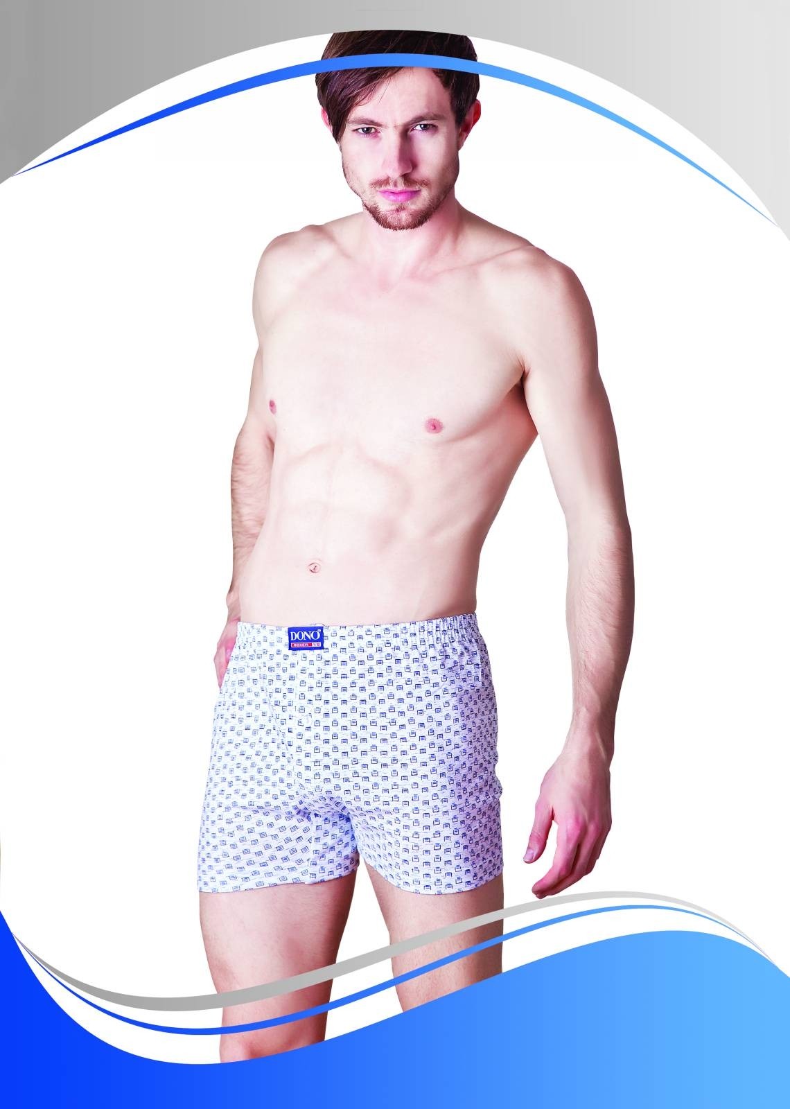 Pamuklu Esnek Bel Dikişsiz Boxer Dono 1100 - Asorti