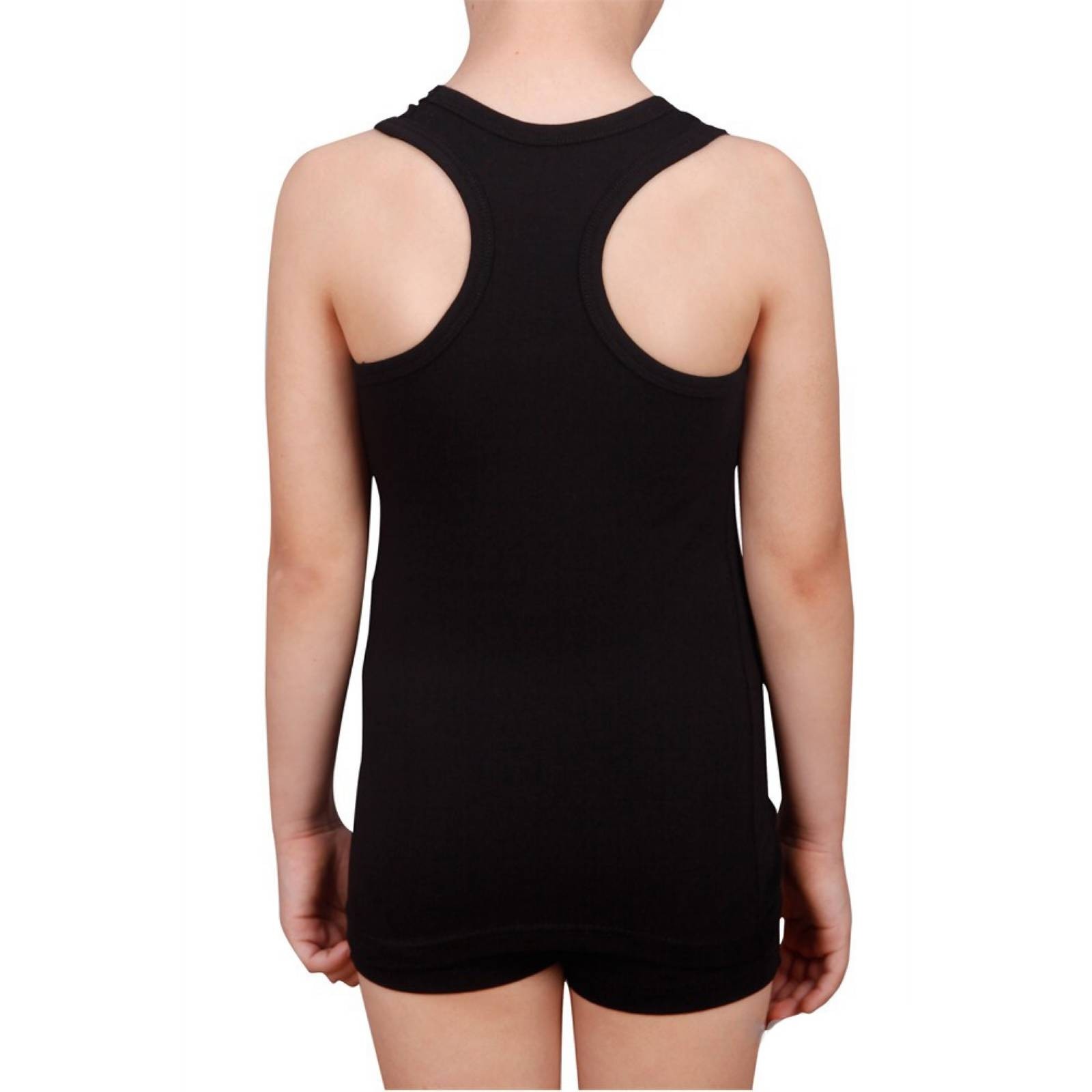 Pamuklu Likra Kesim Erkek Çocuk Atlet Dono 3220 - Siyah