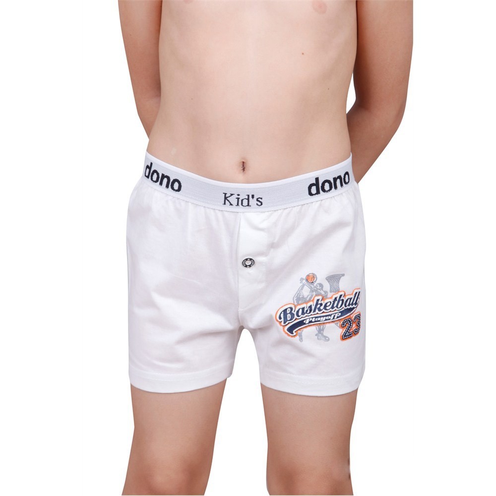 Yüksek Pamuk Oranı Baskılı Boxer Dono 3115 - Beyaz