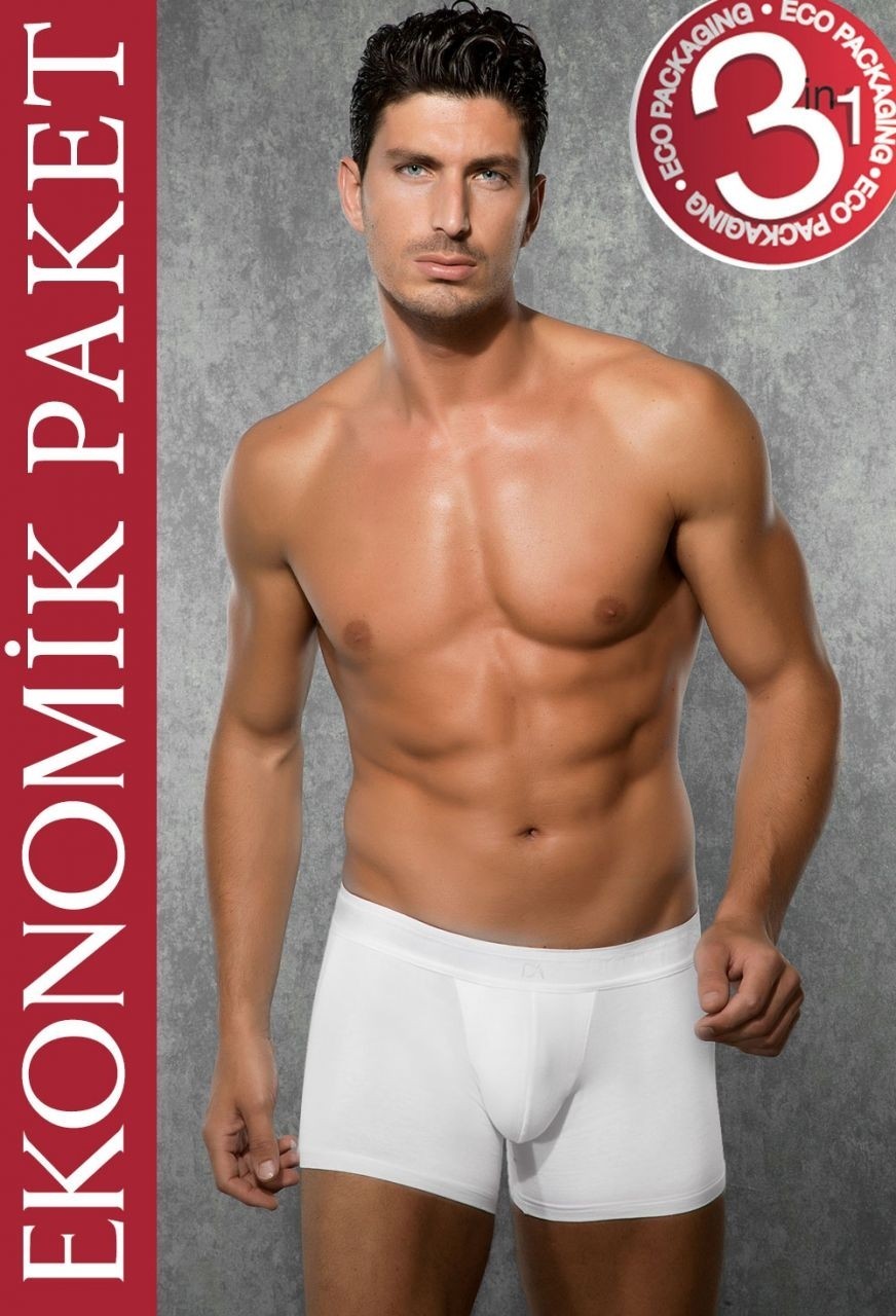 Pamuklu Esnek Bel Boxer Doreanse 1742 - Beyaz