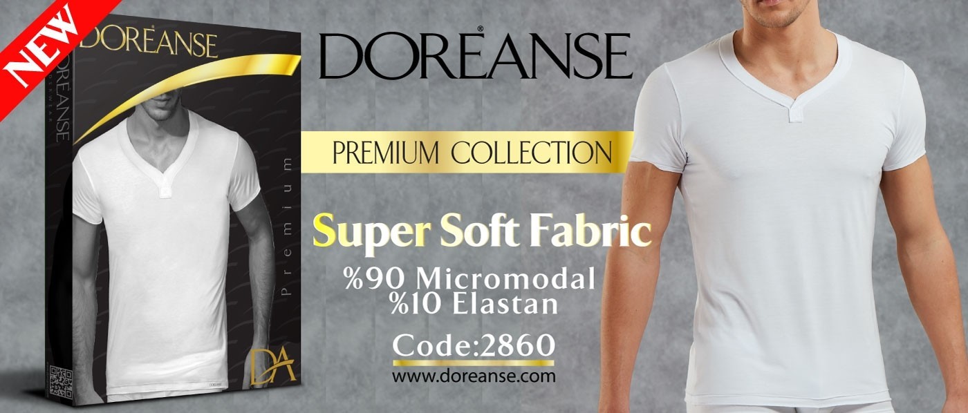 Micromodal V Yaka Erkek Atlet Doreanse 2860 - Beyaz