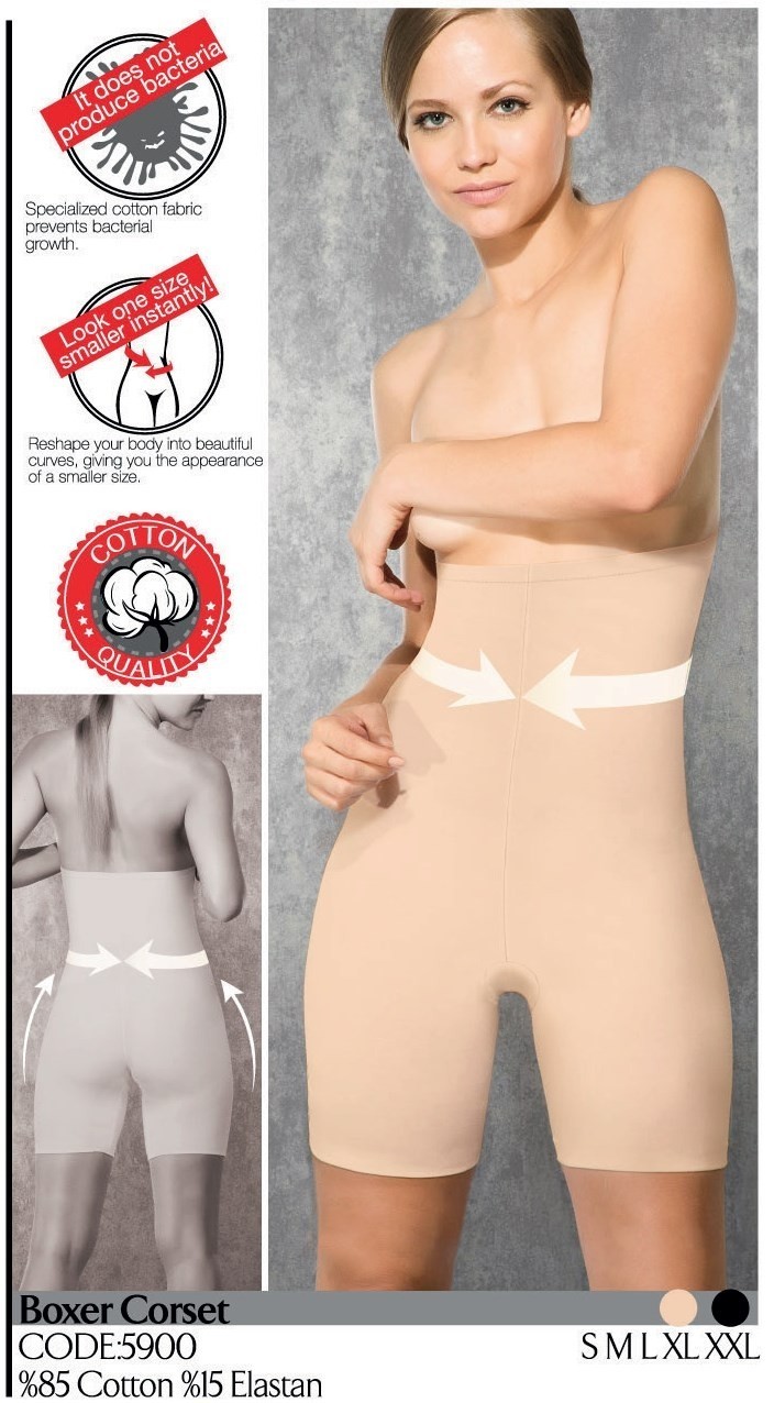 Kademeli Kompresyonlu Dikişsiz Korse Doreanse 5900 - Ten