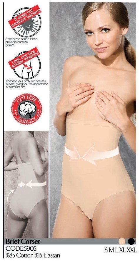 Kademeli Kompresyonlu Dikişsiz Korse Doreanse 5905 - Ten