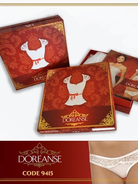 Micro Modal ve Lycra Gelin Atlet-Külot Takımı Doreanse 9415 - Ekru