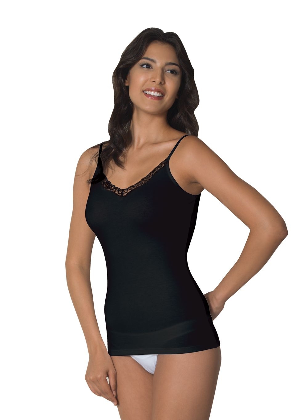 Pamuklu Nefes Alan Askılı Kadın Atlet Doreanse 9338 - Siyah