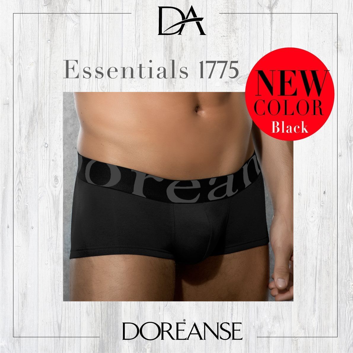 Modal Pamuklu Esnek Bel Boxer Doreanse 1775 - Siyah