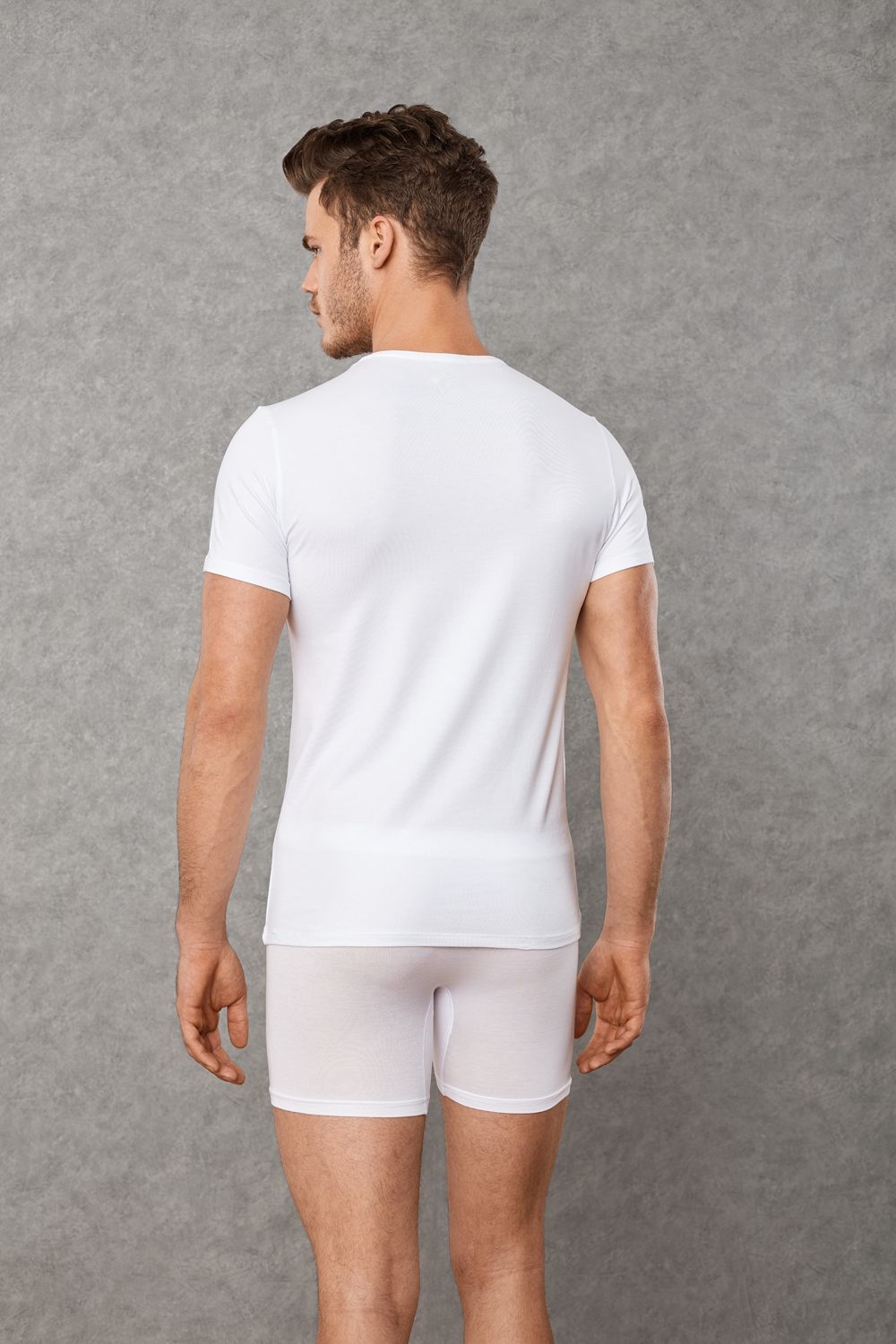 Pamuklu Esnek Askılı T-Shirt Doreanse 2800 - Beyaz