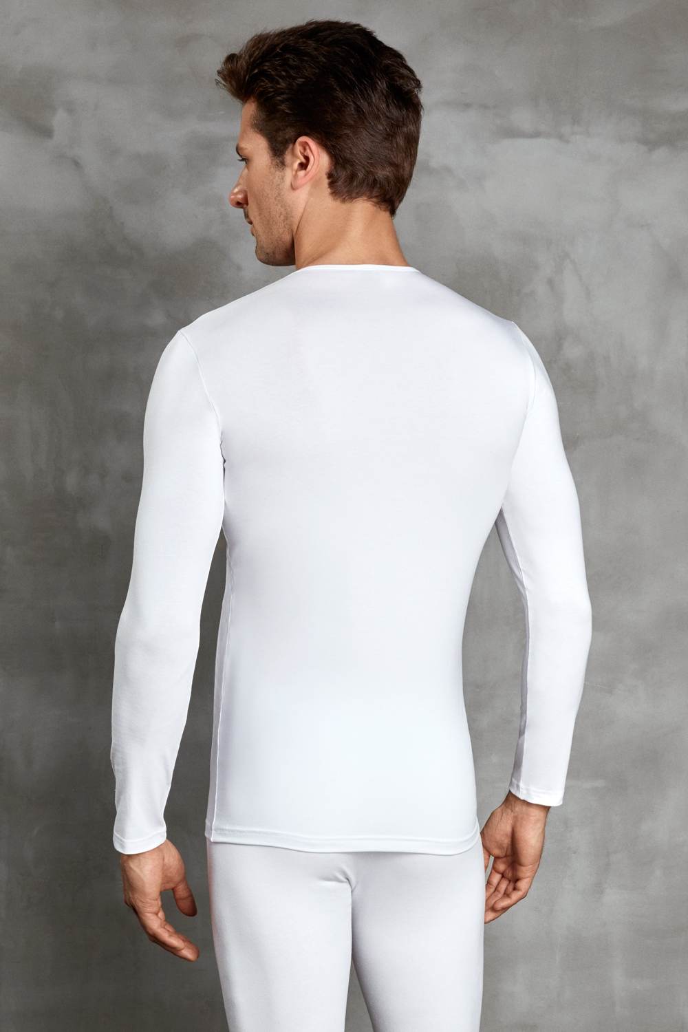 Fırçalı İç Yüzeyli Uzun Kollu T-Shirt Doreanse 2990 - Siyah