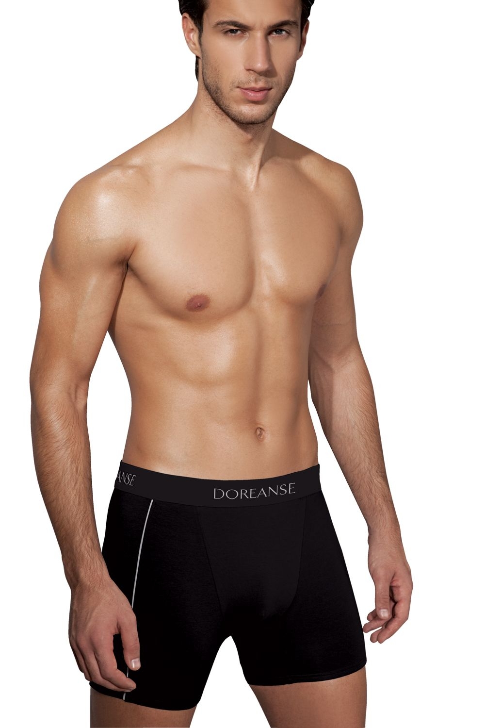 Modal Pamuklu Esnek Bel Boxer Doreanse 1780 - Siyah