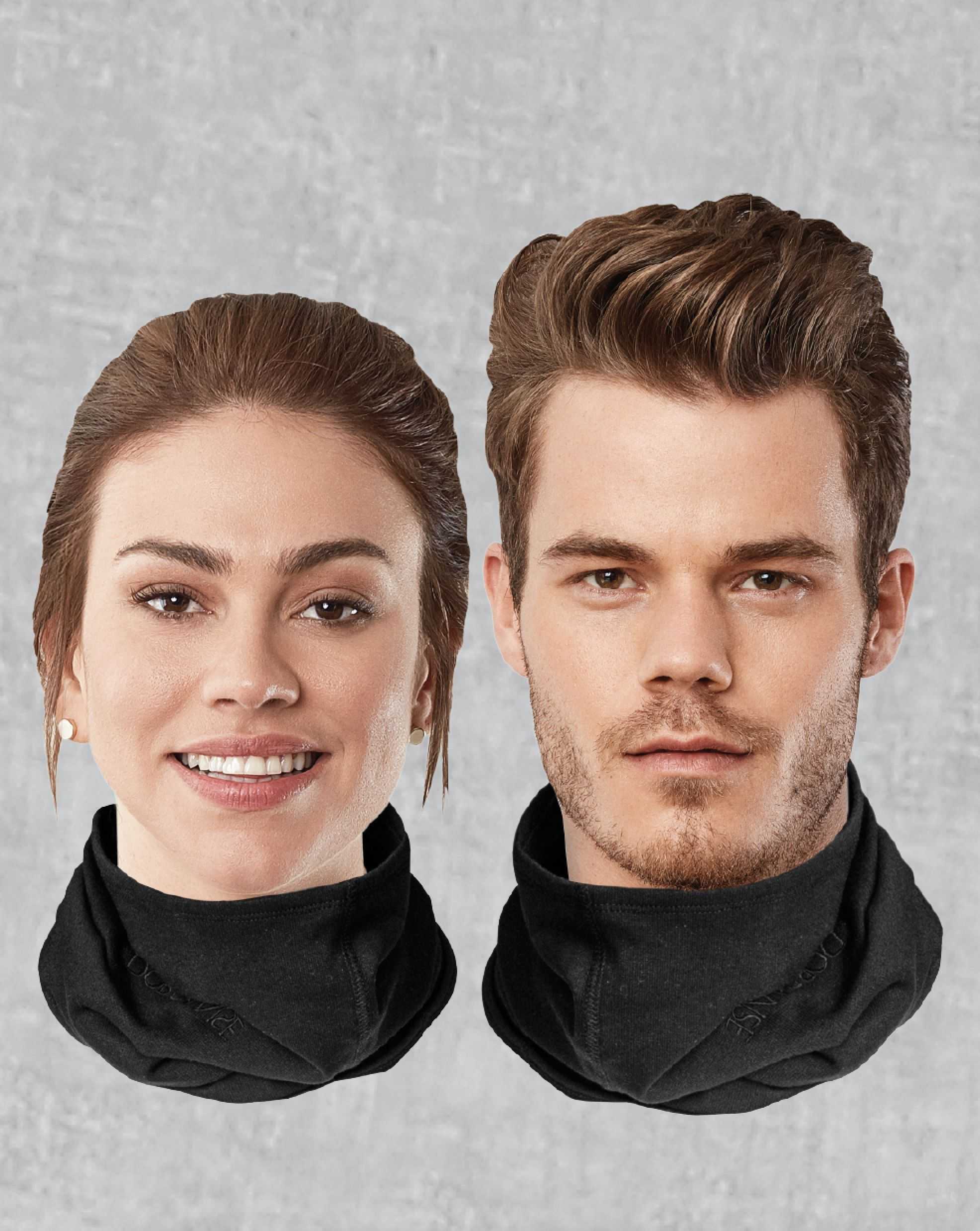 Viloft Polyester Elastan Unisex Tüp Atkı Doreanse 870 - Siyah