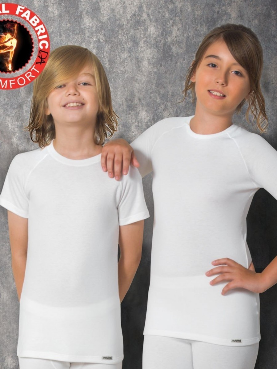 Viloft Termal İçlik Kısa Kol Unisex Çocuk Doreanse 225 - Ekru