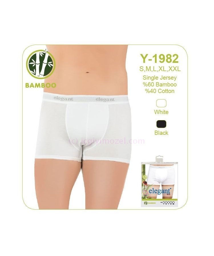 Bambu Dikişli Erkek Boxer Öztaş 1982 - Beyaz