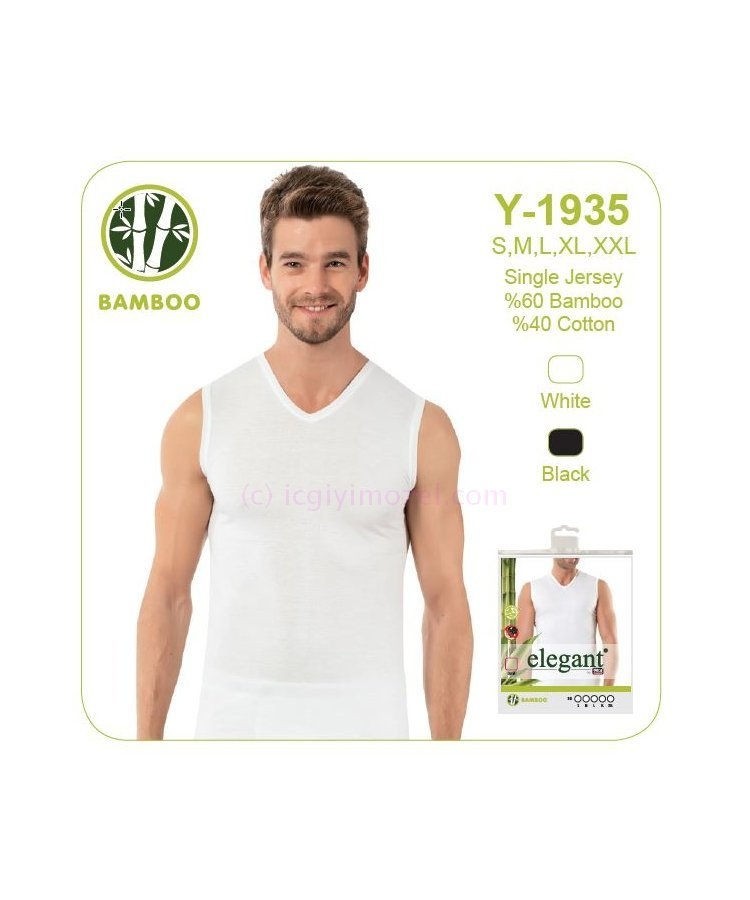 Bambu Kolsuz V Yaka Atlet Öztaş 1935 - Beyaz