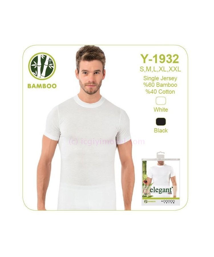 Bambu Koton O Yaka Erkek Atlet Öztaş 1932 - Beyaz