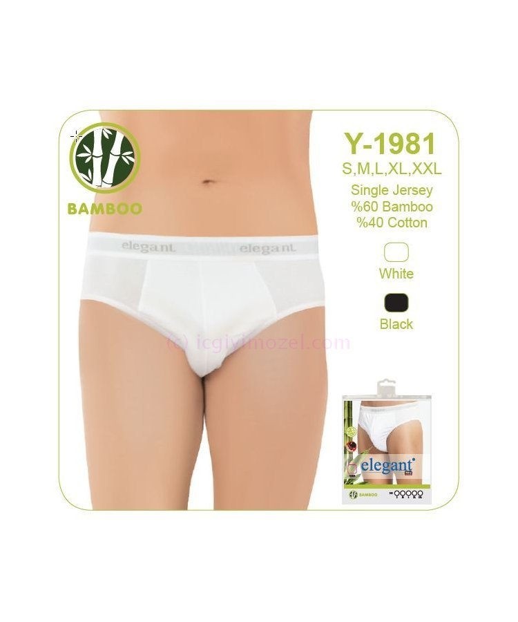 Bambu Pamuklu Kompakt Kesim Erkek Slip Öztaş 1981 - Beyaz