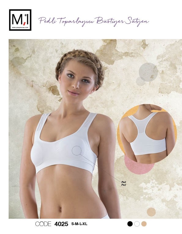Dikişsiz Toparlayıcı Tam Kap Sütyen Emay 4025 - Beyaz