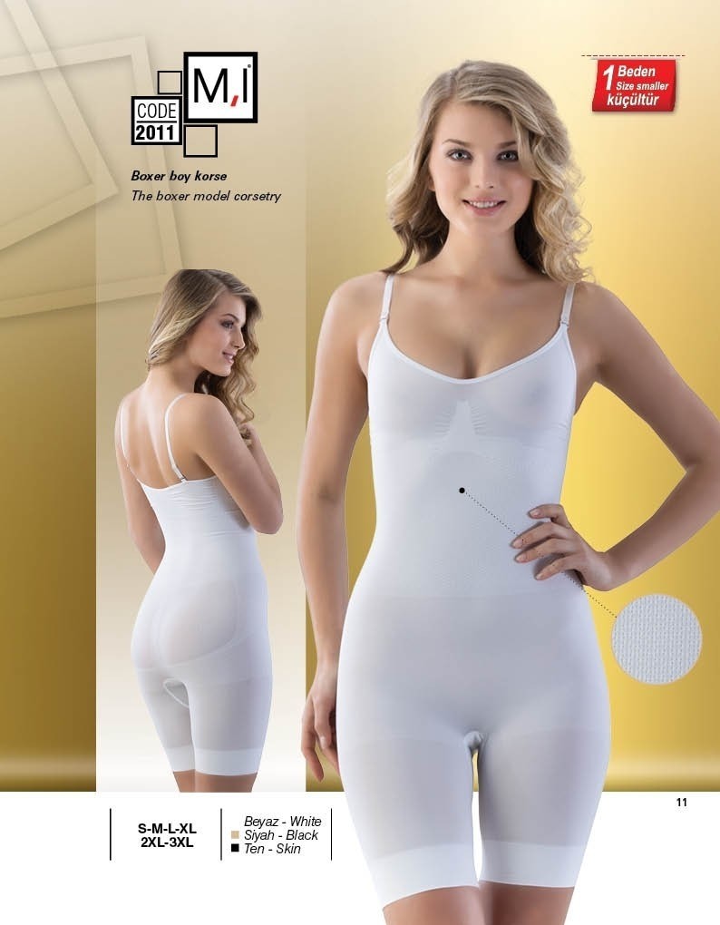 Dikişsiz Yapı ile Konforlu Boxer Boy Korse Emay 2011 - Beyaz