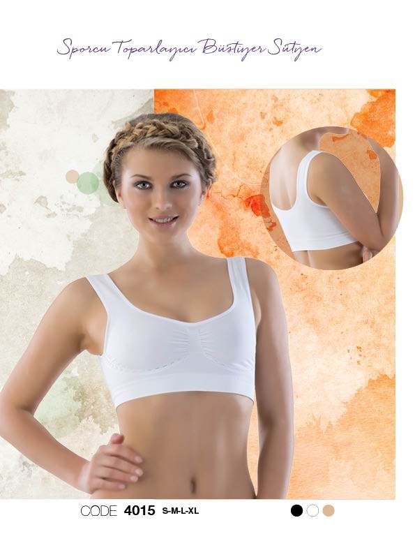 Dikişsiz Tam Kap Toparlayıcı Sütyen Emay 4015 - Beyaz